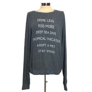 Wildfox drink less kiss more jumper sweatshirt